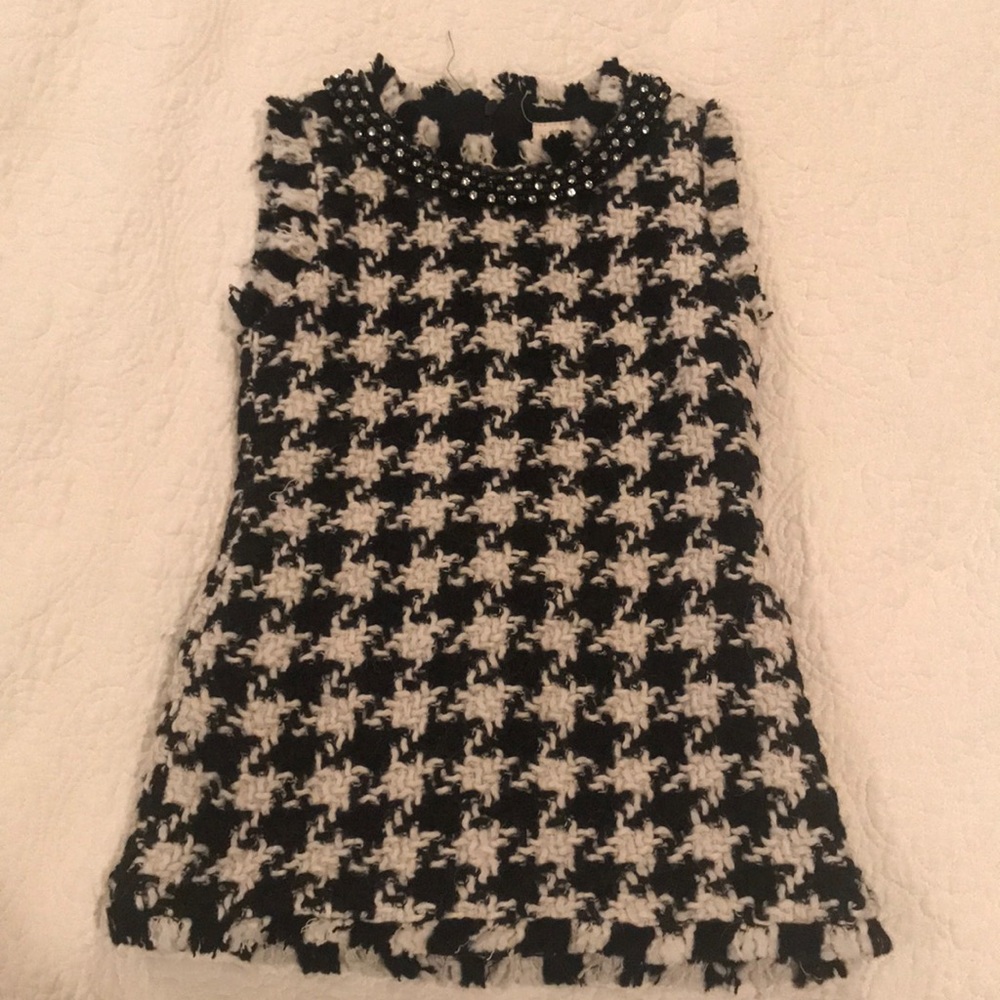 Black and white houndstooth dress